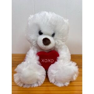 Hallmark Hugs &‎ Kisses Valentine's White Plush Teddy Bear NEW